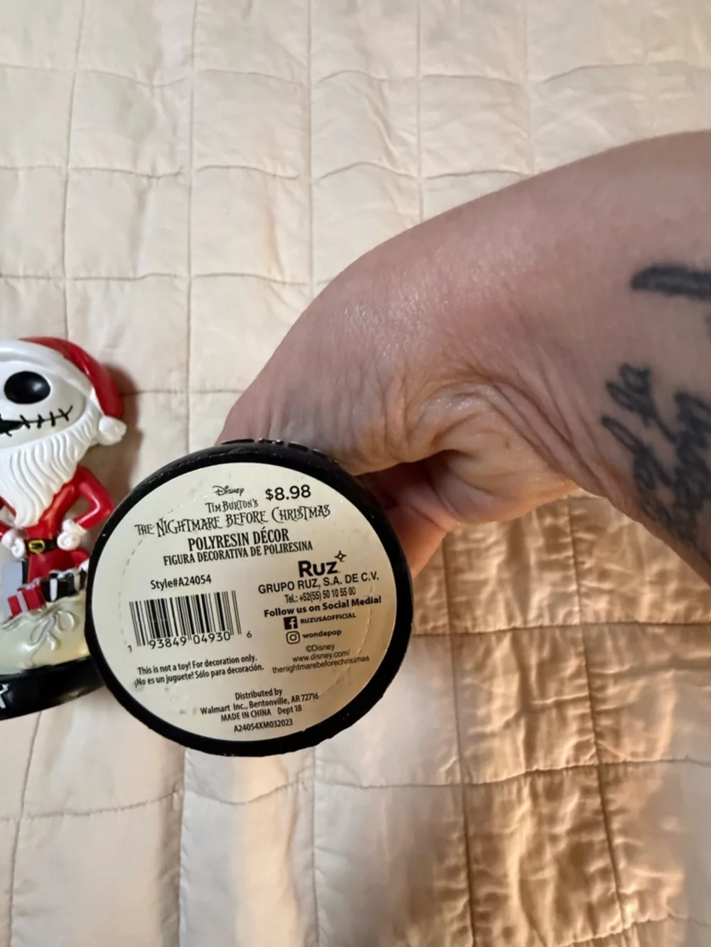 Disney Jack‎ & Sally Holiday Figurines - Red, White, Blue, Black